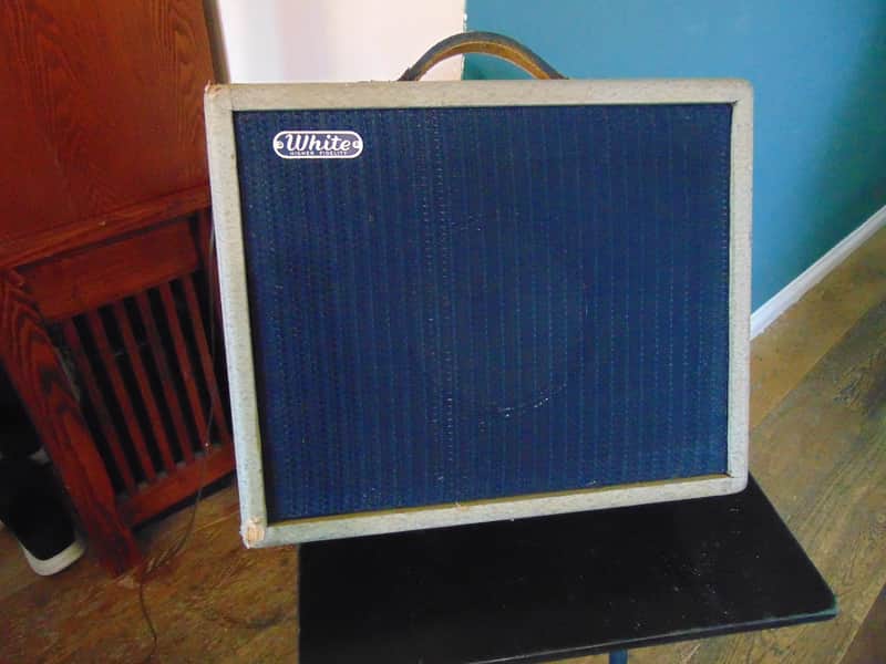 FENDER WHITE / PRINCETON GUITAR AMP 1962 - GREY image 1