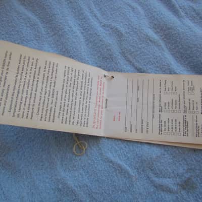 Vintage Gibson B-25 Hang Tag/Warranty Card Late 60's Era Gibson B-25 Hang Tag With String! Cool Case Candy image 4