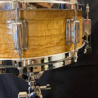 Rogers - 1970s Paul “Jamo” Jamieson's 5x14" Wood Dyna-Sonic Snare Drum - Natural Refinish image 6
