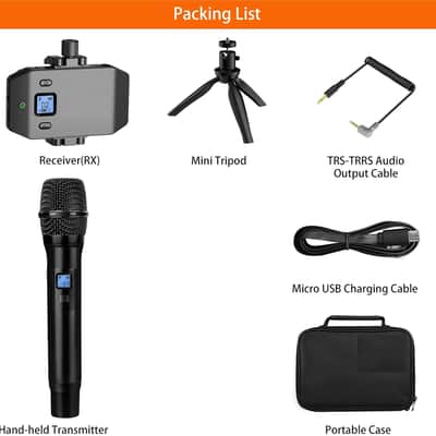 Handheld Microphone for iPhone/Android Phones Interview, Professional Recording Mic for Sing Video Vlog YouTube TikTok Facebook Livestream image 3