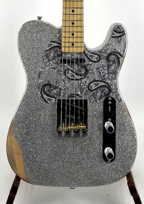 Fender Brad Paisley Road Worn Telecaster Silver Sparkle With Bag Serial#:MX23005942