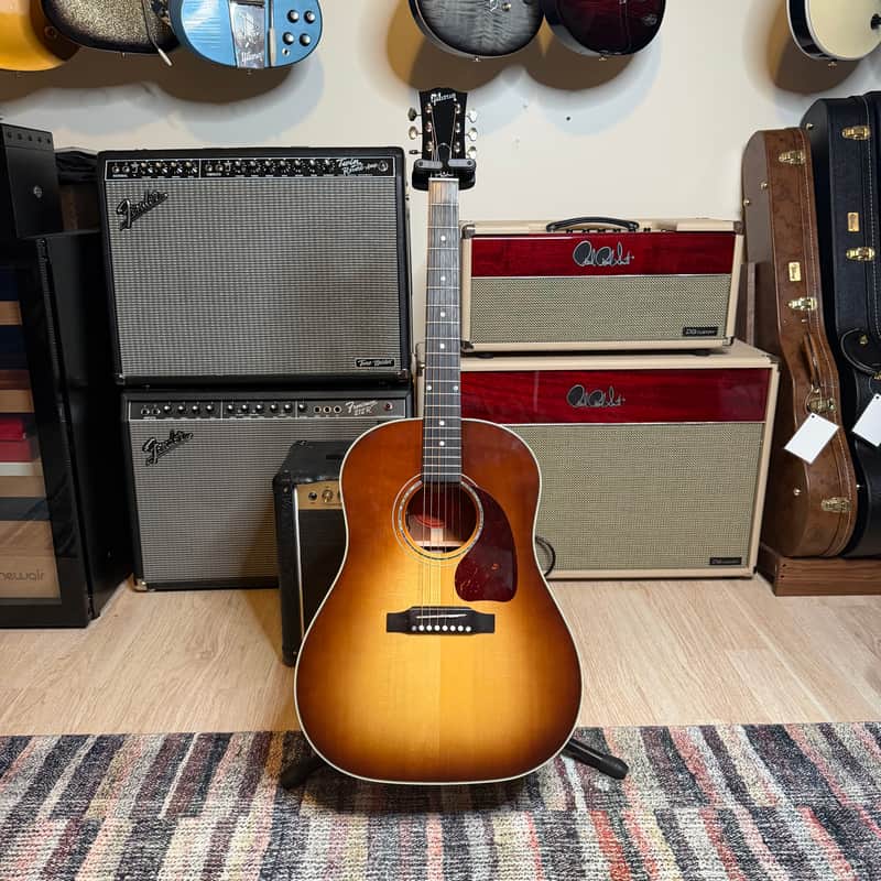 Gibson Custom Shop J-45 Koa Carpathian Spruce Acoustic-Electric Guitar 2025 Honeyburst image 1