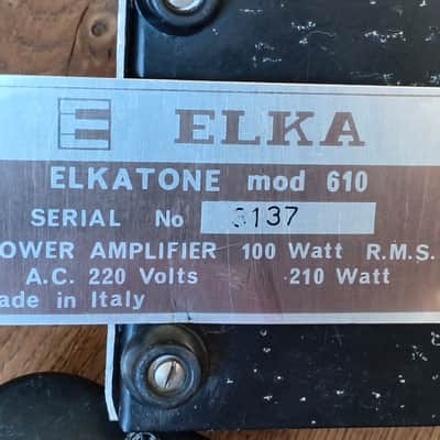 Elka Elkatone 610 Footswitch for Leslie & Reverb, AS IS, Broken imagen 3