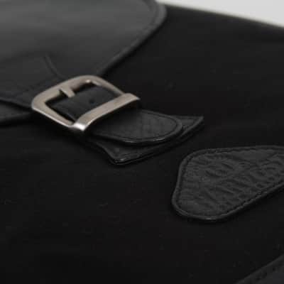 Harvest Fine Leather Black Buffalo & Canvas Electric Bass Guitar Gig Bag image 7