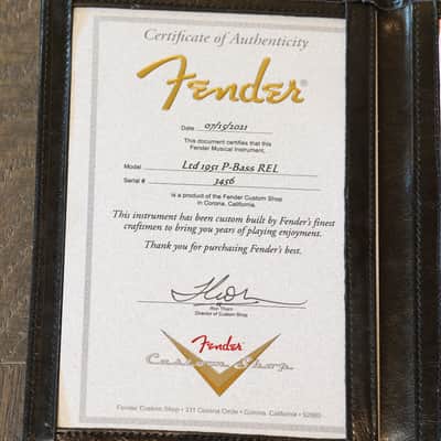 Unplayed! 2021 Fender Limited Edition Custom Shop 1951 Reissue Precision Bass Relic Aged Nocaster Blonde + COA OHSC image 4