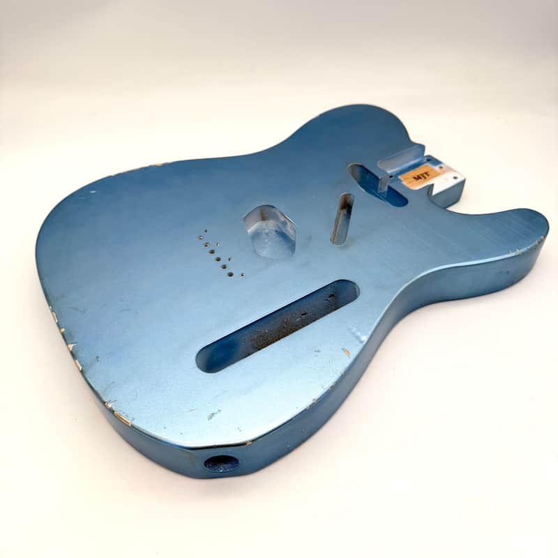 MJT Telecaster Body Alder Relic Nitro Ice Blue Metallic Light mjt6639 image 1