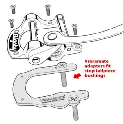 Vibramate V5 Short Tail Adapter Kit For Bigsby B5 Silver image 3