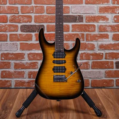 Charvel MJ Dinky DK24 HSH 2PT W MAH FM Flame Maple Top in Antique Burst 2024 w/OSSC (B-Stock) image 3