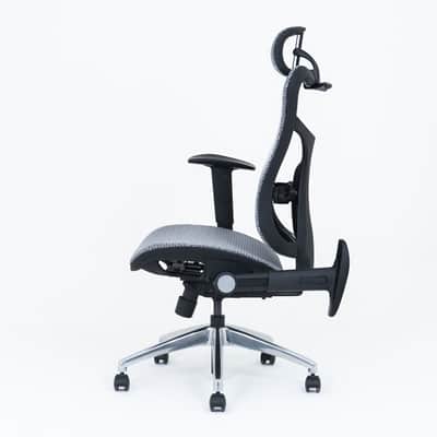 Wavebone Viking Studio Chair w/ Mesh Seat & Headrest – Ergonomic Recording Chair-Grey image 9
