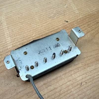 Vintage 1980 Gibson Tim Shaw PAF Humbucker Pickup Black and Cream Zebra Made in USA Patent No 2737842 image 3