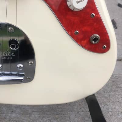 Fender Jazzmaster 1996 Olympic White body / red pick guard Anniversary year image 6