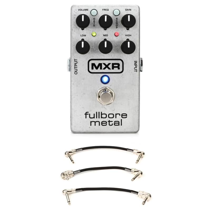 MXR M116 Fullbore Metal Distortion Pedal with 3 Patch Cables image 1