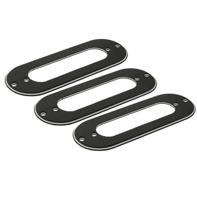 3PCS Black Guitar Single Coil Pickup Rings Frames image 1