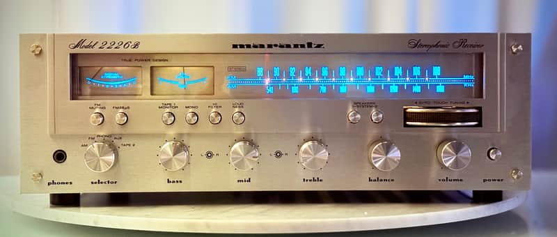 πΆβ¨ Marantz 2226B Vintage Stereo Receiver β Serviced/Cleaned, Warm White LED, New Vellum, Ultrasonic-Cleaned Knobs image 1