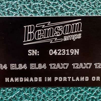 Benson Amps Earhart Reverb British Racing Green / Wheat image 8