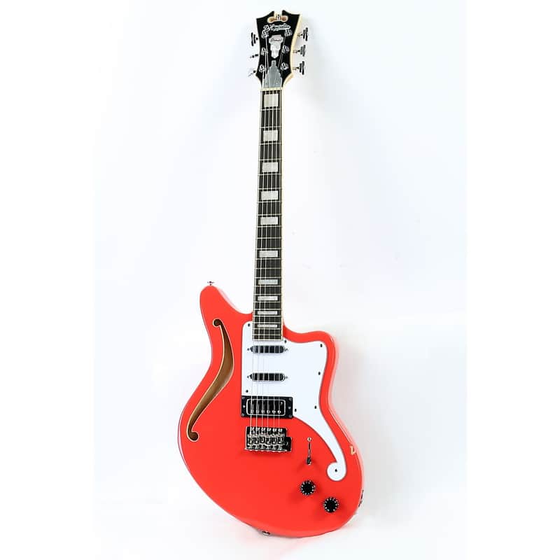 D'Angelico Premier Series Bedford SH Limited-Edition Electric Guitar with Tremolo Regular Fiesta Red image 1