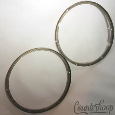 Leedy 13" 6Lug Tango Brass Snare Drum Rims/Hoops +Single-Tension T-Rods/Lugs NOB image 2