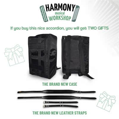 Weltmeister Consona Converter Free Bass Stradella German Piano Accordion New Straps Case 2119 Great Professional Accordion Gorgeous Sound image 15