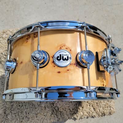 DW Collector's Series Exotic VLT 7x14 Snare Drum - Mapa Burl W/ Protection Racket Bag (C013-4) image 11