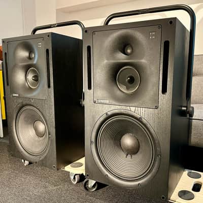 Genelec 1037B (Pair) + Wall Mounts 12" 3-Way Powered Midfield Studio Monitors 1995 - 2003 - Black image 4
