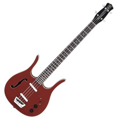 Danelectro 58 Longhorn Semi-Hollowbody Short Scale 4-String Bass - Red Hot image 2