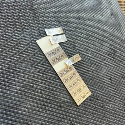 Lot of 10: Vintage Gibson Pat. Appl. Silver Pickup Ring Stickers N.O.S. image 2
