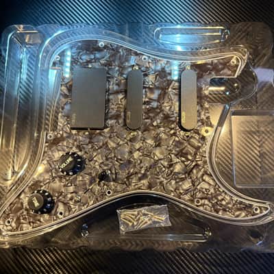 EMG SL20 Steve Lukather Pickups HSS on Prewired Loaded Pickguard with battery active electronics, 2010s - Black/Black Pearl image 3