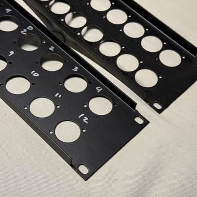 Redco unloaded XLR rackmount panels for patchbay 2010s - black image 4
