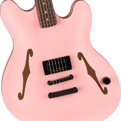 Fender Tom DeLonge Starcaster Rosewood Fingerboard, Black Hardware - Satin Shell Pink image 6