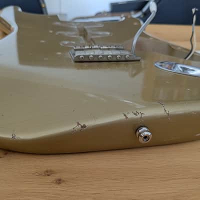 Dutchrelics Stratocaster nitro Body 2014 Shoreline Gold + Vibrato image 12