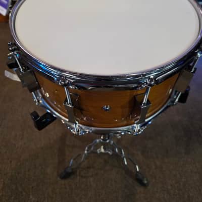 Pork Pie 7x14 Cherry Bibinga Snare Drum (Pre-Owned) image 5