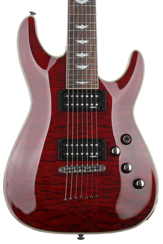 Schecter Omen Extreme-7 Electric Guitar - Black Cherry image 1