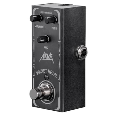 Pocket Metal Guitar Pedal, AKLOT Electric Effects Pedals Distortion Sounds Mini Single Type DC 9V True Bypass image 1