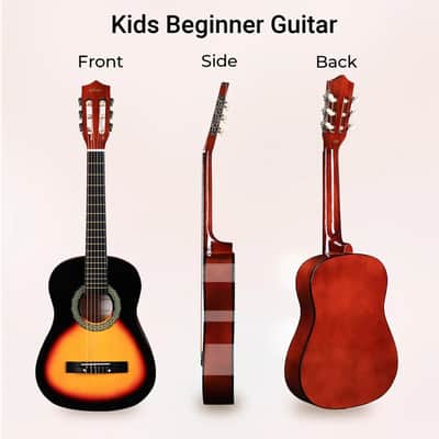 ADM Beginner Acoustic Classical Guitar Nylon Strings Wooden Guitar Bundle Kit for Kid Boy Girl Student Youth Guitarra Online Lessons with Gig Bag, Strap, Tuner, Strings, Picks (34 Inch, Sunburst) image 2