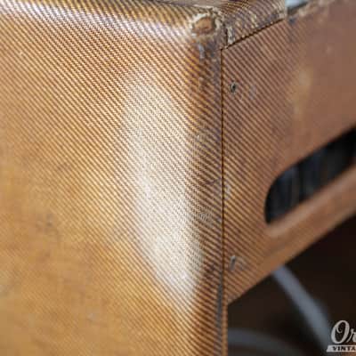 Tweed 1960 Fender Deluxe 5E3 Narrow Panel Amplifier with cover & original transformers image 24