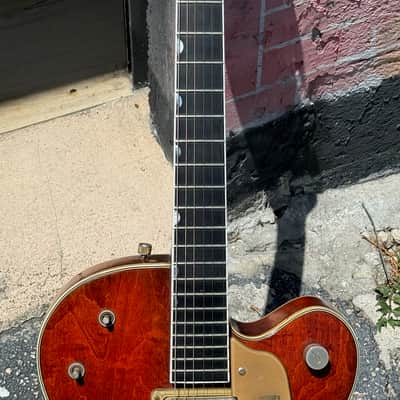 Gretsch 6122 Country Gent 1960 - very early production beautiful Flamey Maple & the coolest factory F-Hole Inserts. image 9