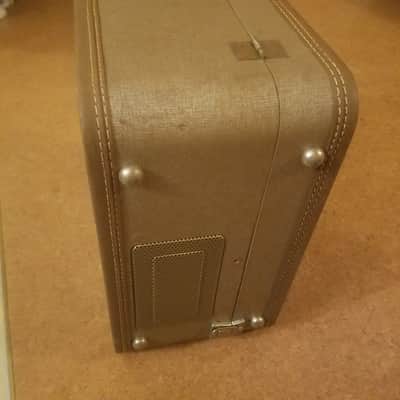 Webcor Empty Case, handle 1960 Imitation Snakeskin Brown Cream image 7