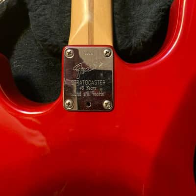 Fender 40th Anniversary American Standard Stratocaster with Rosewood Fretboard 1994 Lipstick Red *Eric Johnson Pickups!* image 6