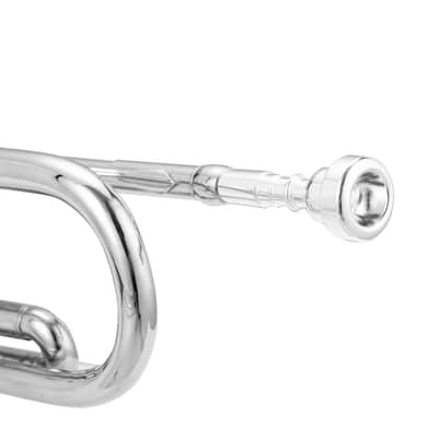 🎅🎄 For Pros and Beginners! Silver (Chrome) Unmarked Trumpet with Case/Bag/Pack +Strap +Cloth! image 11