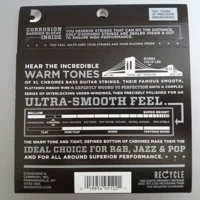 D'Addario ECB84 Chromes Bass Guitar Strings Custom Light 40-100 Long Scale - NEW! image 2