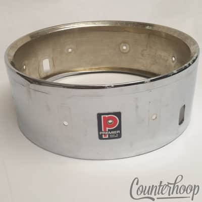 *Premier 14x5"8-Lug 2000 Super Ace Chrome Snare Drum Shell Vintage 60s England image 1