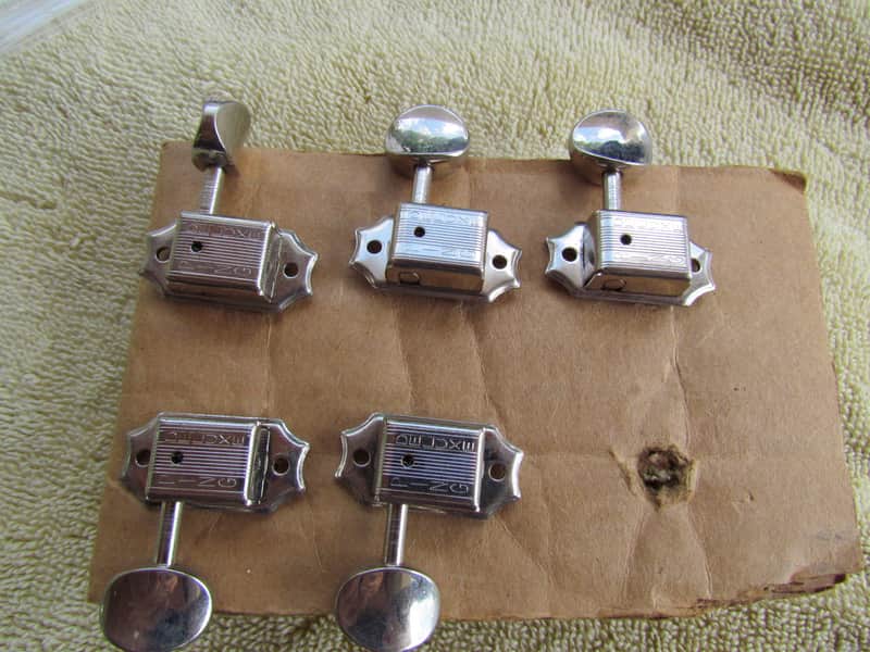 Ping Kluson Style 3+3 Tuners Set Of 5 Missing 1 Treble Side Ping Vintage Style 3+3 Tuning Machines image 1