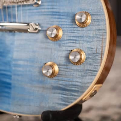 Gibson Les Paul Standard '60s Figured Top Electric Guitar - Ocean Blue with Hardshell Case image 13