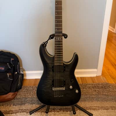 (with Gotoh Locking Tuners) Schecter C-1 Platinum with Rosewood Fretboard 2014 - Present - See-Thru Black Satin image 1