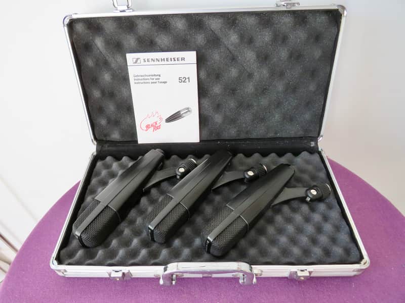 3 x Sennheiser BF521 Black Fire Cardioid Dynamic Microphones image 1
