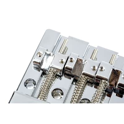 Fender HiMass 4-String Bridge with Brass Saddles, Chrome image 2