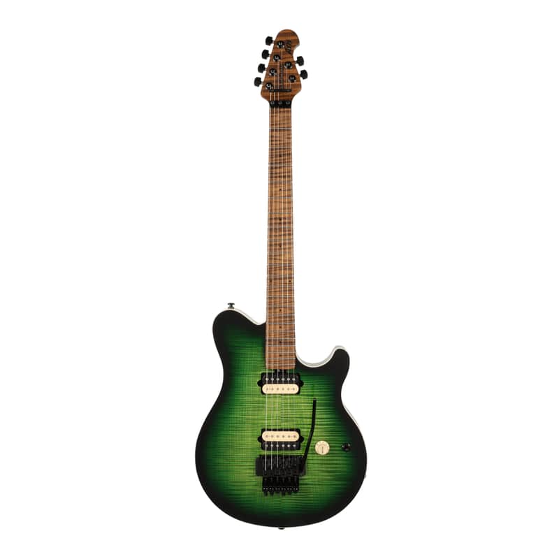 ERNIE BALL MUSIC MAN Axis Electric Guitar, Maple FB, Matcha Flame image 1