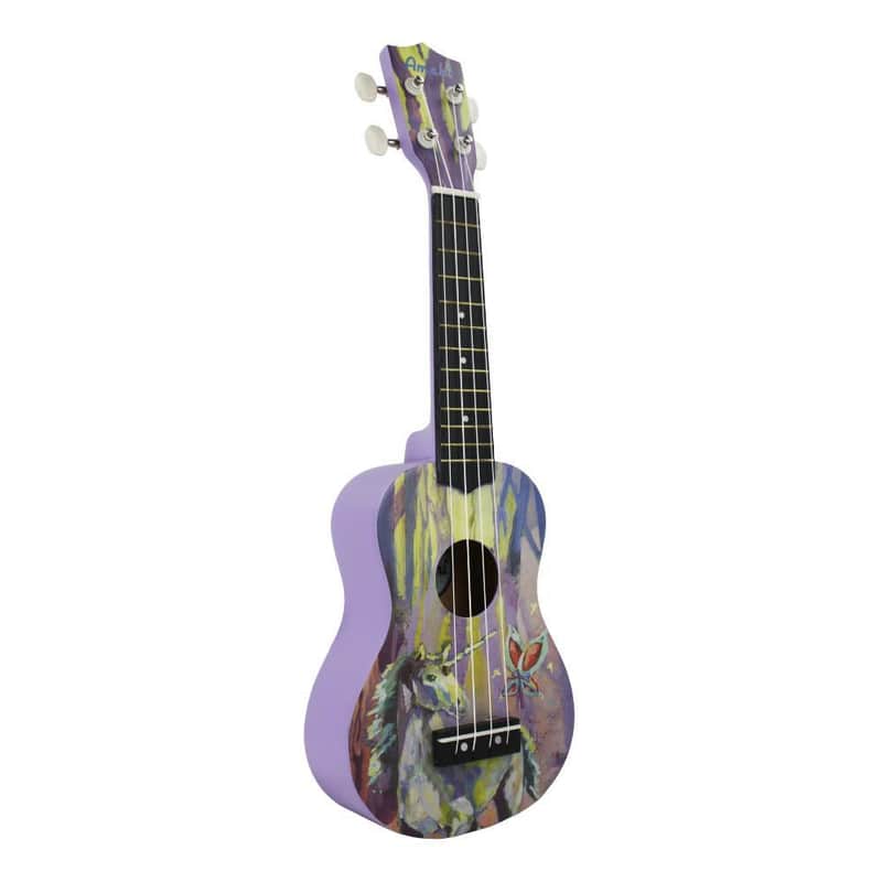 Amahi Soprano Uke | Enchanted Forest Unicorn Design image 1