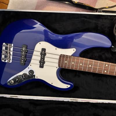 1992 American Standard Jazz Longhorn "boner" Bass - Royal Blue - Excellent Condition image 2