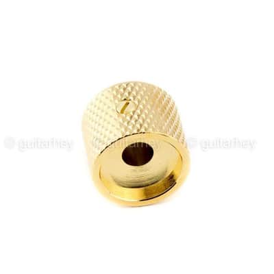 NEW (1) Gotoh VK1-18 - Control Knob DOME - Bass, Guitar, 6mm ID - METAL - GOLD image 3